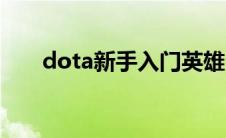 dota新手入门英雄（dota新手入门）