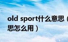 old sport什么意思（车上的sport是什么意思怎么用）