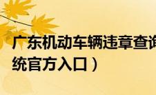 广东机动车辆违章查询（广东车辆违章查询系统官方入口）