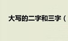 大写的二字和三字（大写的二字怎么写）