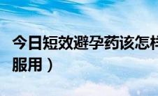 今日短效避孕药该怎样吃（短效避孕药该怎么服用）