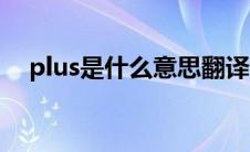 plus是什么意思翻译（plus是什么意思）