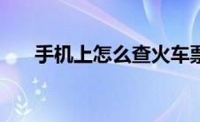 手机上怎么查火车票余票（交通出行）