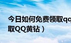 今日如何免费领取qq黄钻手机（如何免费领取QQ黄钻）