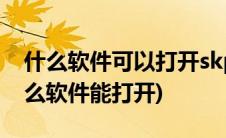 什么软件可以打开skp(SKP是什么文件 用什么软件能打开)