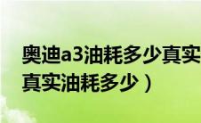 奥迪a3油耗多少真实油耗（奥迪a4油耗多少真实油耗多少）