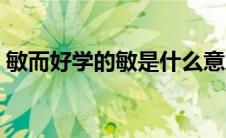 敏而好学的敏是什么意思（敏而好学的解释）