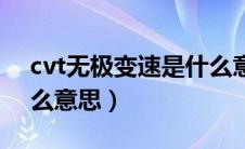 cvt无极变速是什么意思（cvt无级变速是什么意思）