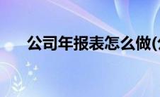 公司年报表怎么做(公司年报表怎么做)