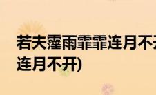 若夫霪雨霏霏连月不开的若夫(若夫霪雨霏霏连月不开)