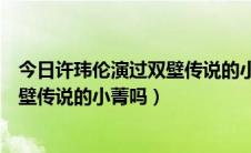 今日许玮伦演过双壁传说的小菁吗是哪部剧（许玮伦演过双壁传说的小菁吗）