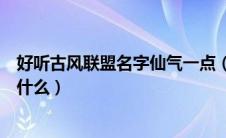 好听古风联盟名字仙气一点（好听古风联盟名字仙气一点有什么）