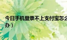 今日手机登录不上支付宝怎么办（手机支付宝登陆不上怎么办）