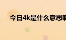 今日4k是什么意思啊（4K是什么意思）