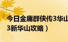 今日金庸群侠传3华山攻略详细（金庸群侠传3新华山攻略）