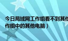 今日局域网工作组看不到其他电脑（如何查看局域网内的工作组中的其他电脑）