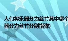 人们将乐器分为丝竹其中哪个是指吹奏乐器(在古代人们将乐器分为丝竹分别指弹)