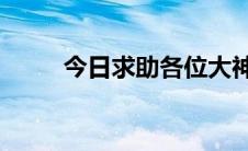 今日求助各位大神（大神 求助啊）