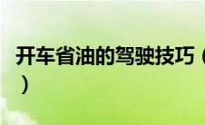 开车省油的驾驶技巧（开车省油的有什么技巧）