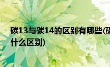 碳13与碳14的区别有哪些(碳12是什么 他与碳14 碳XX 有什么区别)