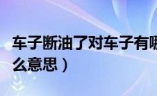 车子断油了对车子有哪些影响（汽车断油是什么意思）