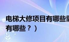 电梯大修项目有哪些需要报备（汽车大修项目有哪些？）