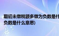 期初未缴税额多缴为负数是什么意思啊(期初未缴税额多缴为负数是什么意思)