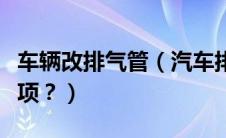 车辆改排气管（汽车排气管改装要注意什么事项？）