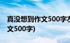 真没想到作文500字左右记叙文(真没想到 作文500字)