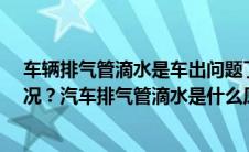 车辆排气管滴水是车出问题了吗?（汽车排气管滴水什么情况？汽车排气管滴水是什么原因）