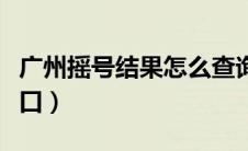 广州摇号结果怎么查询（广州摇号结果查询入口）