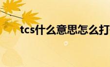 tcs什么意思怎么打开（tcs什么意思）