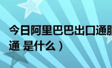 今日阿里巴巴出口通服务内容（阿里巴巴出口通 是什么）