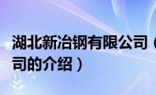 湖北新冶钢有限公司（关于湖北新冶钢有限公司的介绍）