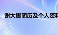 谢大脚简历及个人资料简介（谢大脚介绍）