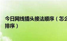 今日网线插头接法顺序（怎么制作网线网线接头怎么接如何排序）