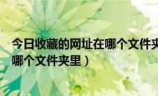 今日收藏的网址在哪个文件夹能找到（收藏夹的网址保存在哪个文件夹里）