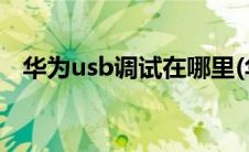 华为usb调试在哪里(华为usb调试在哪里)