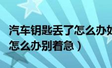 汽车钥匙丢了怎么办如何打开（汽车钥匙丢了怎么办别着急）