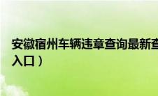 安徽宿州车辆违章查询最新查询（宿州机动车违章查询系统入口）