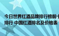 今日世界红酒品牌排行榜前十名官方网（中国十大红酒品牌排行 中国红酒排名及价格表）