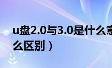 u盘2.0与3.0是什么意思（u盘3 0和2 0有什么区别）