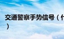 交通警察手势信号（什么是交通警察手势信号）