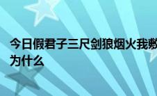 今日假君子三尺剑狼烟火我敷衍什么意思前一句是刘备写的。为什么