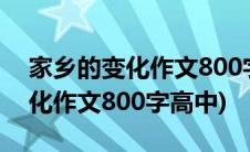 家乡的变化作文800字高中议论文(家乡的变化作文800字高中)