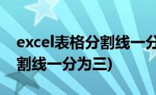 excel表格分割线一分为三打印(excel表格分割线一分为三)