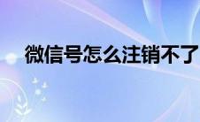 微信号怎么注销不了（微信号怎么注销）