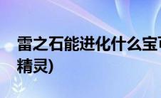 雷之石能进化什么宝可梦(雷之石能进化什么精灵)