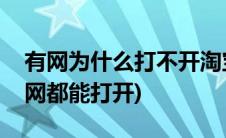 有网为什么打不开淘宝(淘宝网打不开了其它网都能打开)