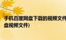 手机百度网盘下载的视频文件怎么播放(手机如何下载百度网盘视频文件)